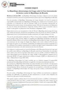 Diplomatie judiciaire agissante de Guillaume Ngefa : la RDC saisit la CIJ contre le Rwanda 