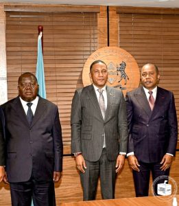 Gaborone : Reçu par le président botswanais en sa qualité de vice-président de l&rsquo;ECF-SADC, Denis Kadima insiste sur la coopération régionale entre les organes de gestion des élections
